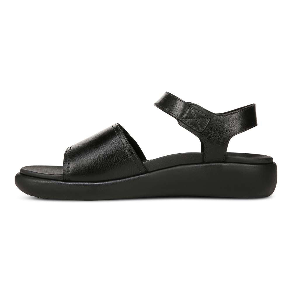 Awaken Recovery Sandal - Black Leather - Image 3