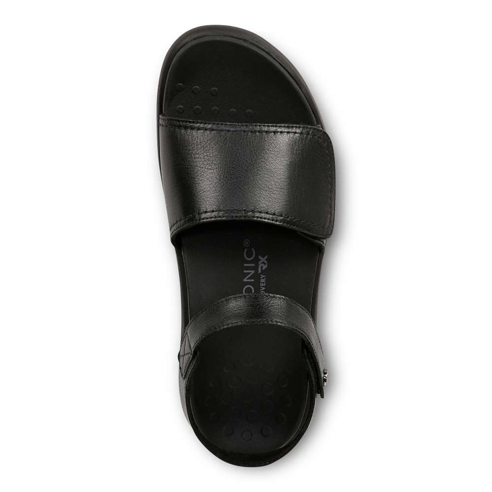 Awaken Recovery Sandal - Black Leather - Image 4