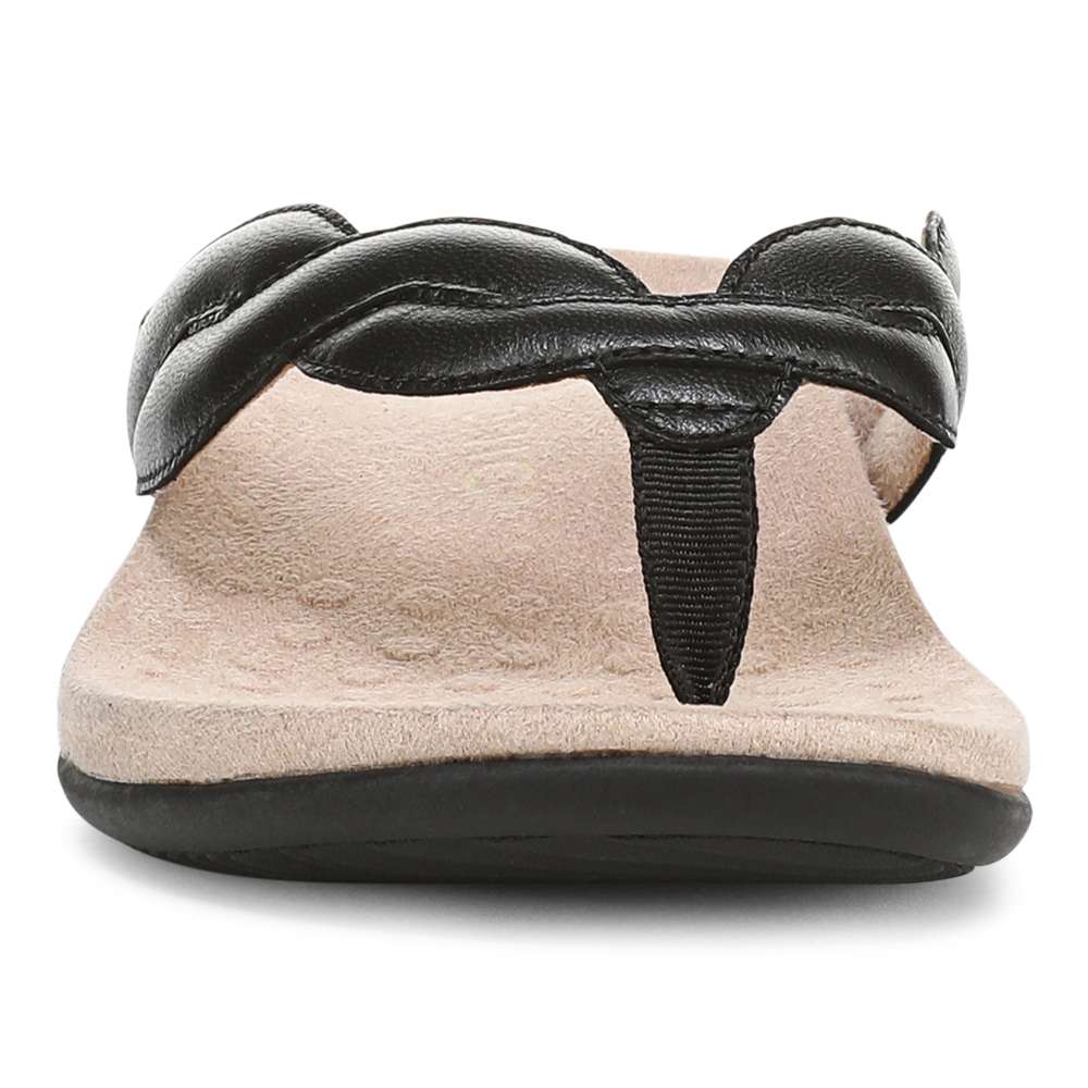 Bella Braid Toe Post Sandal - Black - Image 5