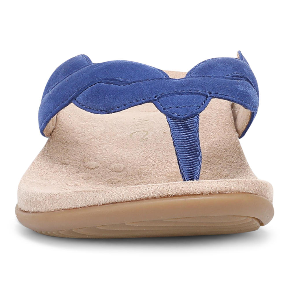 Bella Braid Toe Post Sandal - Mazarine Blue Suede - Image 2