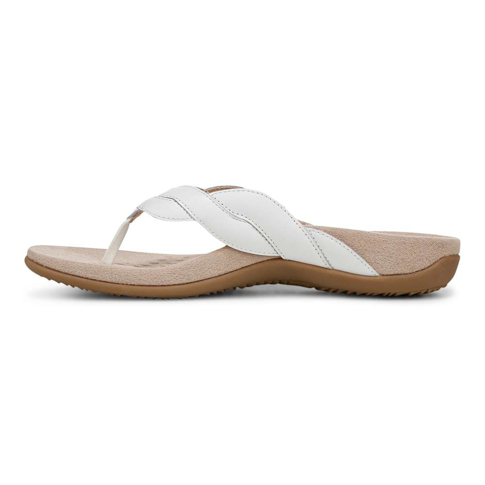 Bella Braid Toe Post Sandal - White - Image 3