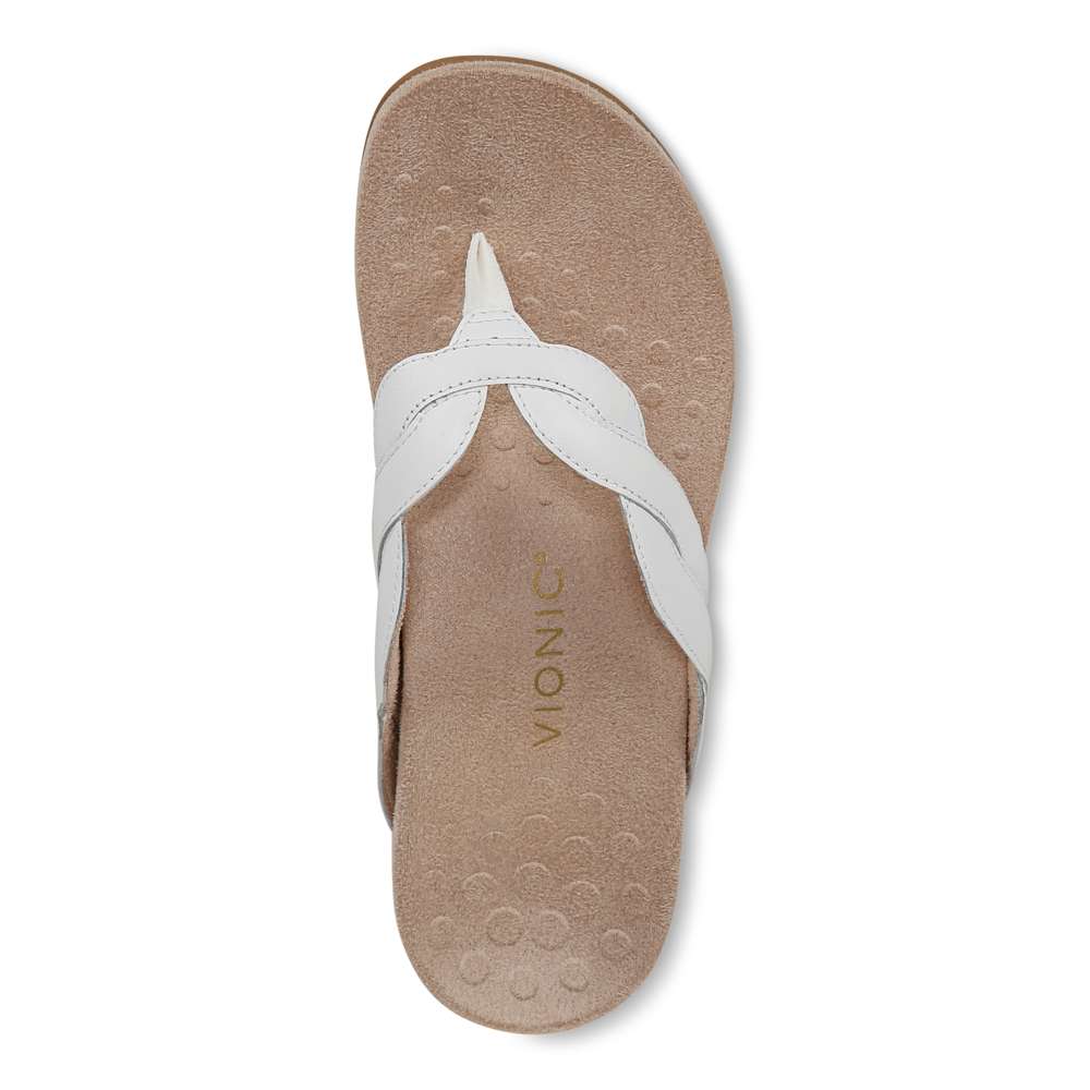 Bella Braid Toe Post Sandal - White - Image 4