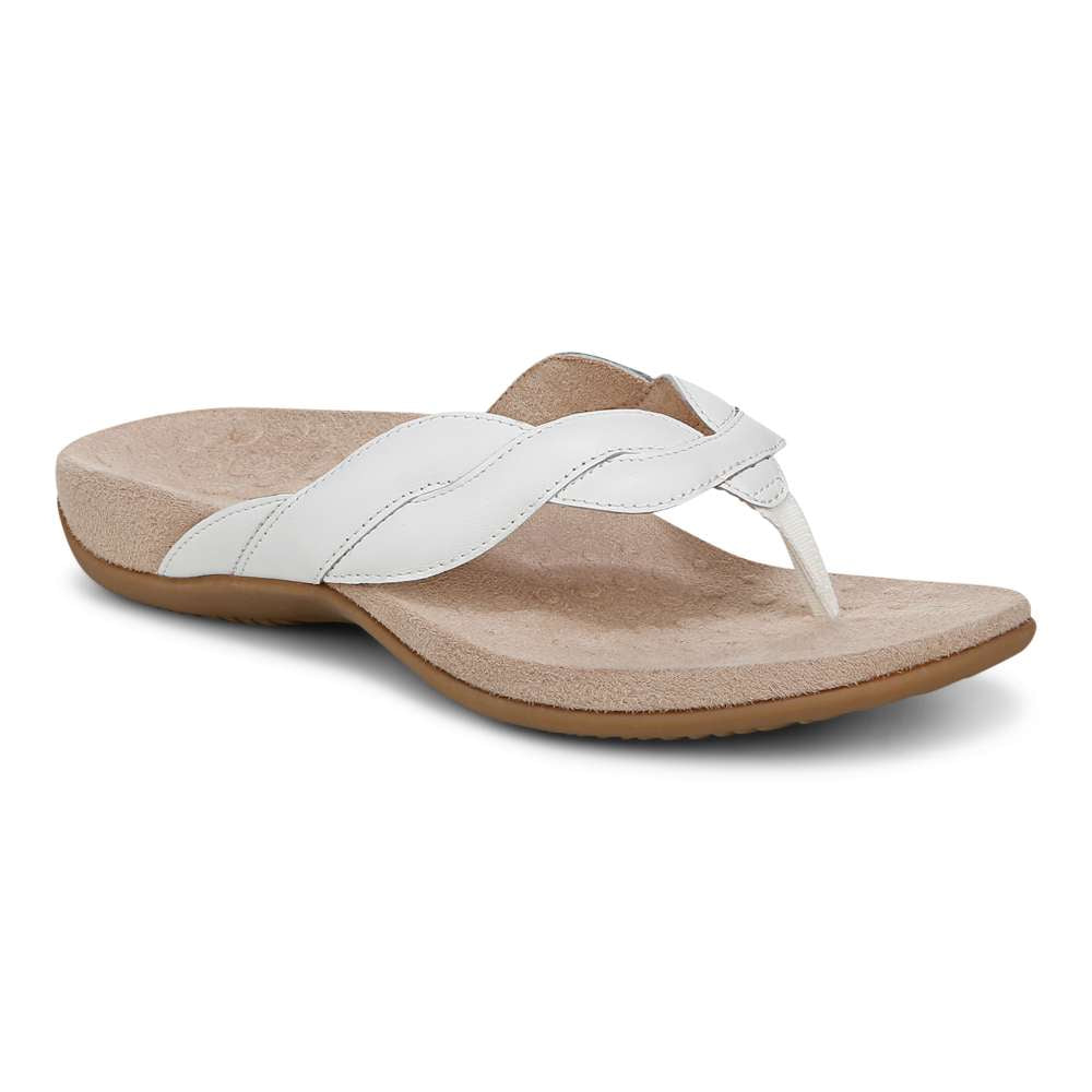 Bella Braid Toe Post Sandal - White - Image 9