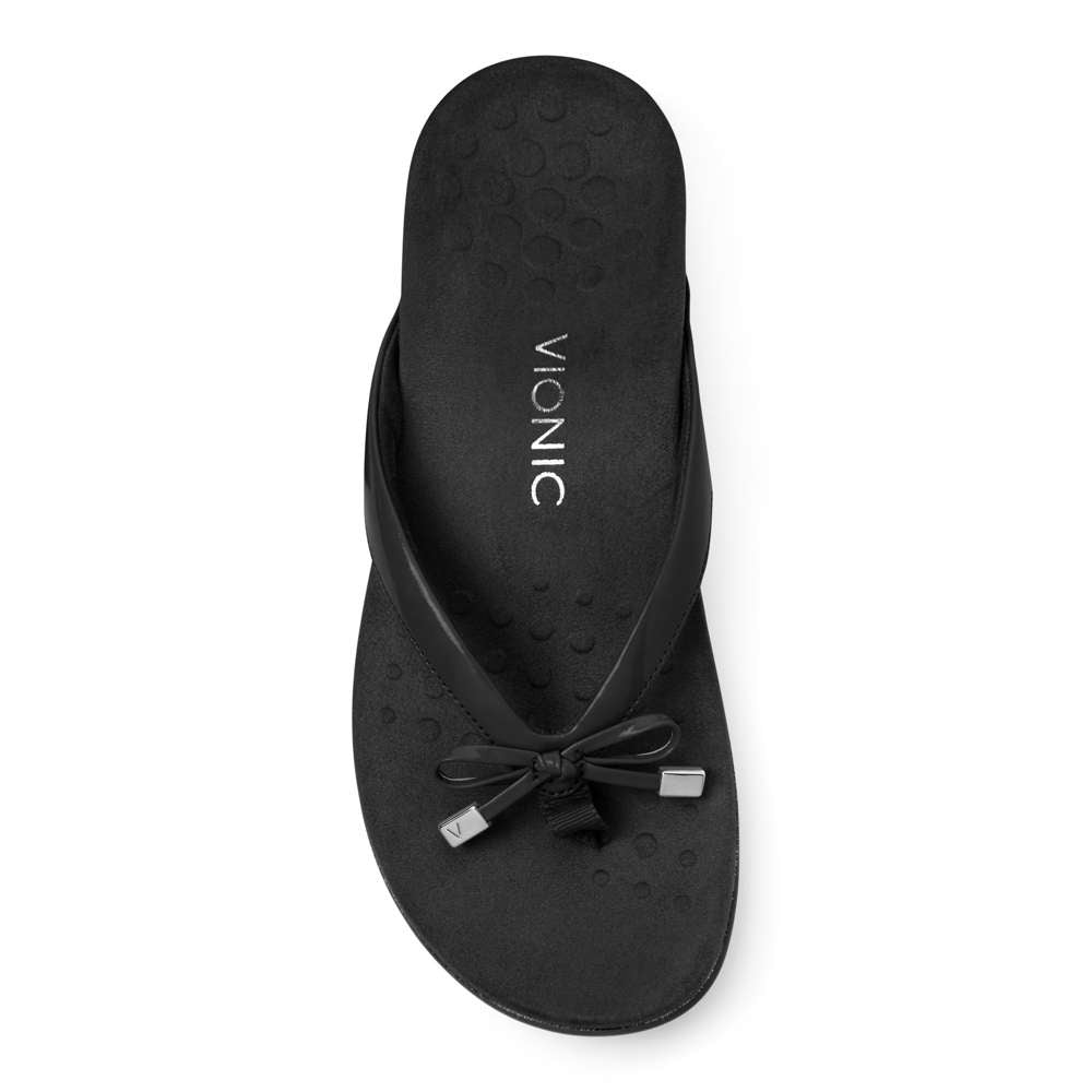 Bella Toe Post Sandal - Black - Image 4