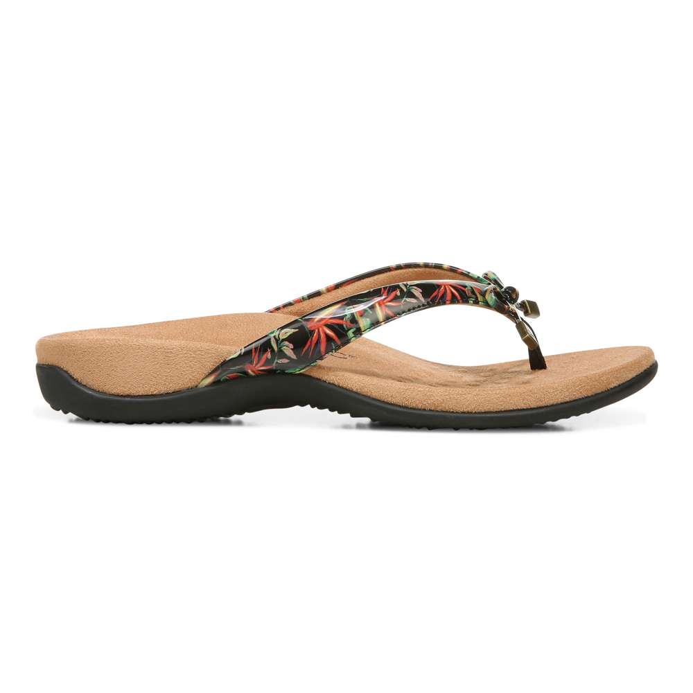 Bella Toe Post Sandal - Black Tropical - Image 2