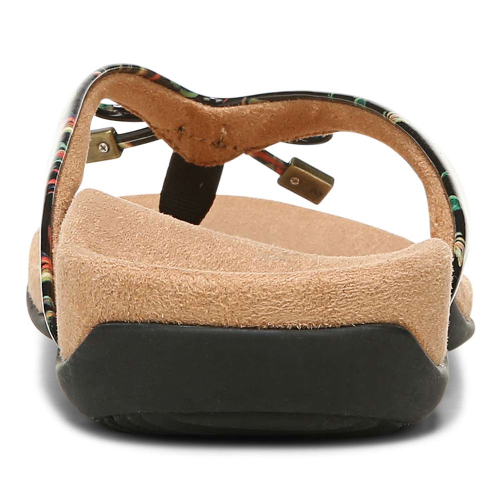 Bella Toe Post Sandal - Black Tropical - Image 8