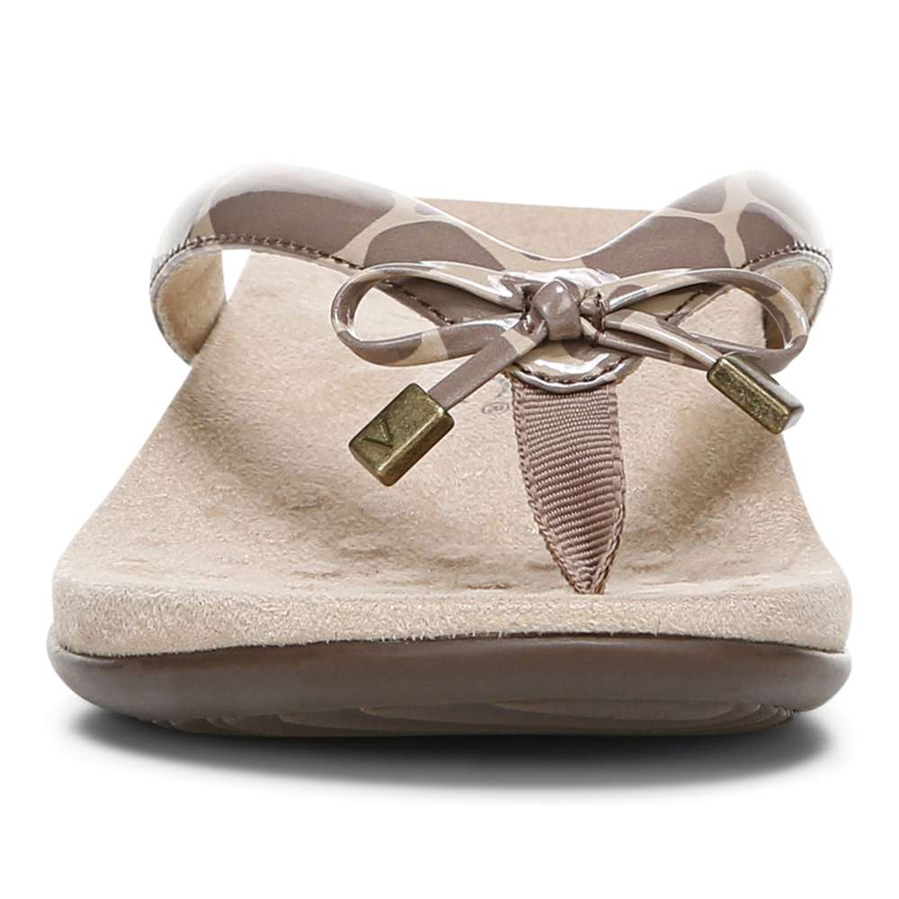 Bella Toe Post Sandal - Giraffe Brownie - Image 5