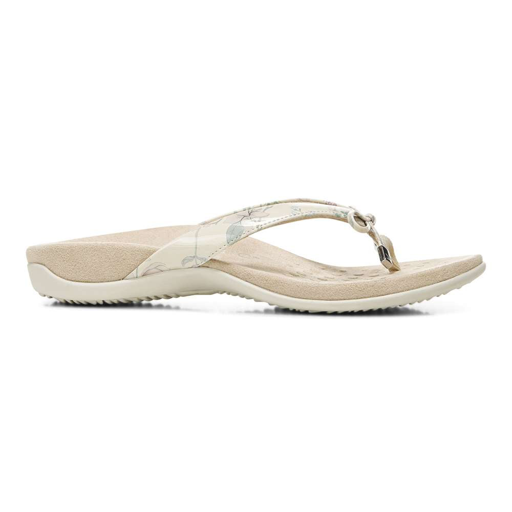 Bella Toe Post Sandal - Cream Botanical - Image 2