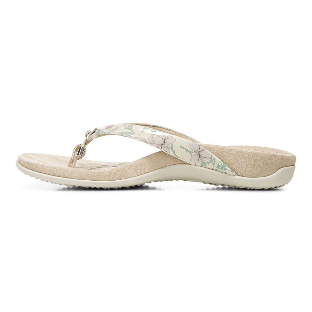 Bella Toe Post Sandal - Cream Botanical - Image 3