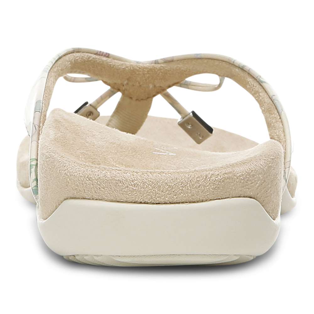 Bella Toe Post Sandal - Cream Botanical - Image 7