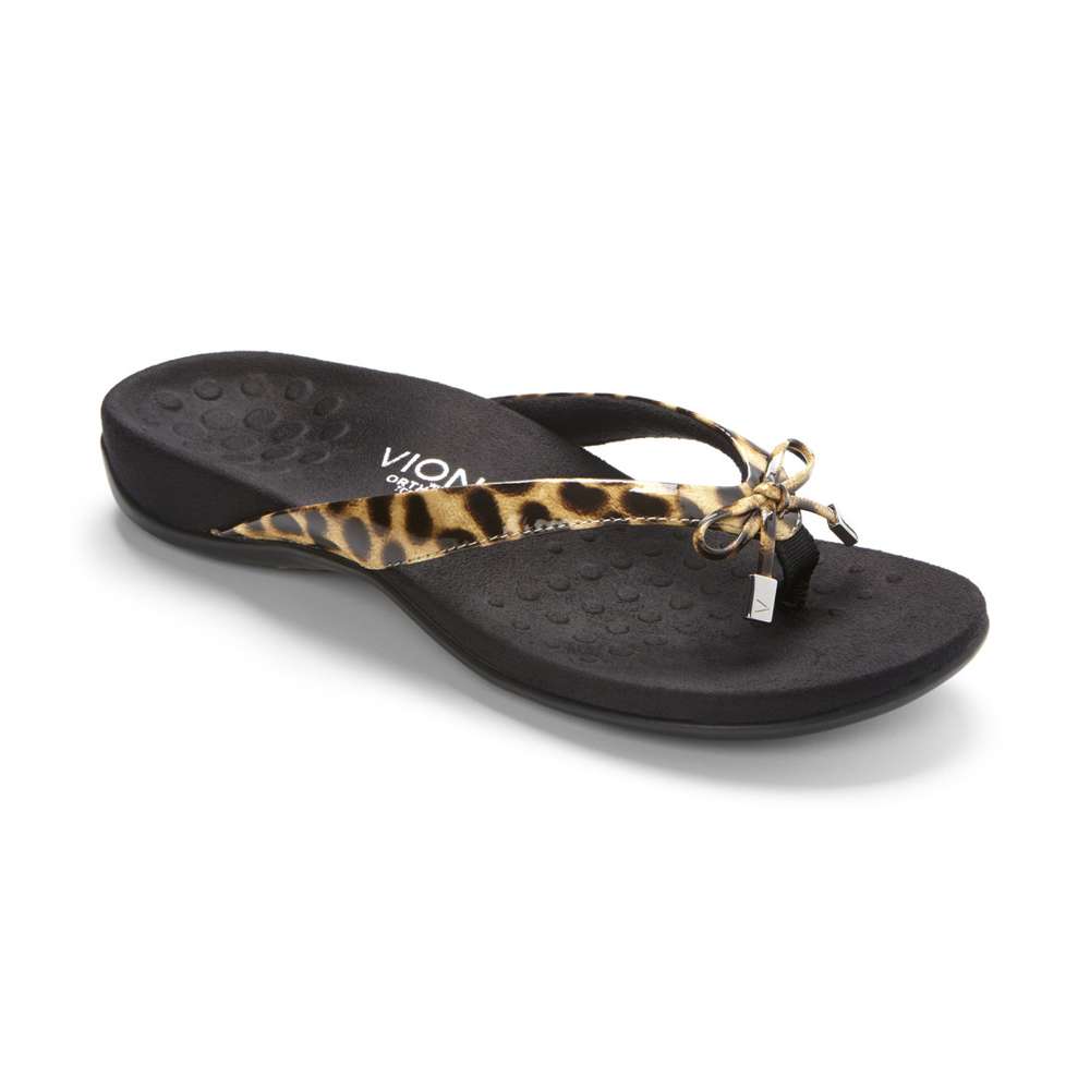 Bella Toe Post Sandal - Tan Leopard - Image 5
