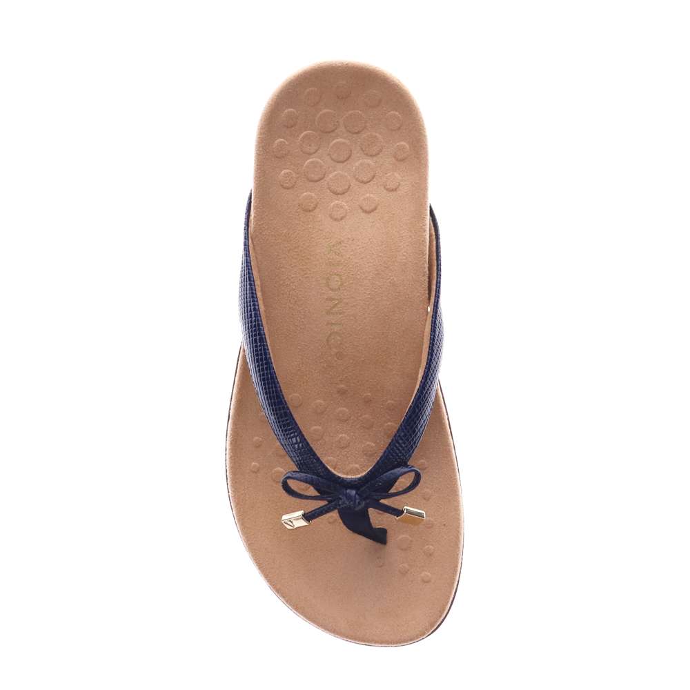 Bella Toe Post Sandal - Navy Lizard - Image 4