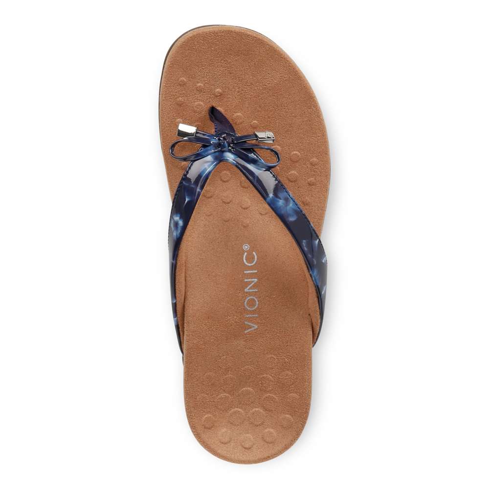 Bella Toe Post Sandal - Navy Poppy - Image 4