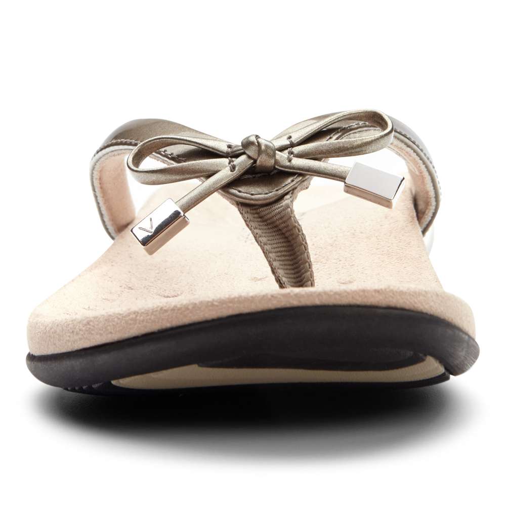 Bella Toe Post Sandal - Pewter - Image 4