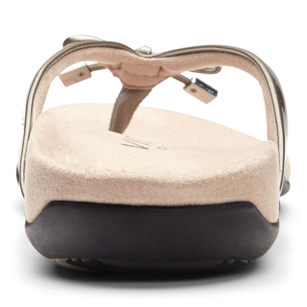 Bella Toe Post Sandal - Pewter - Image 5