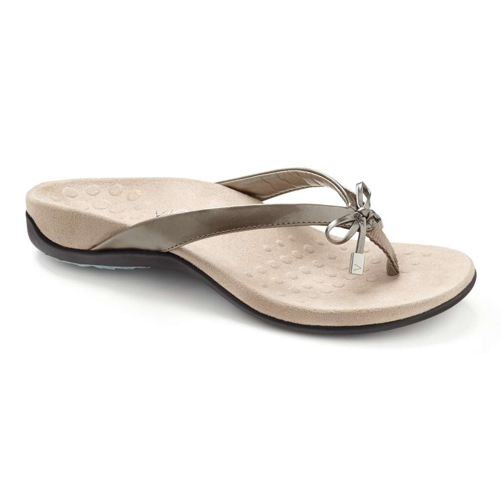 Bella Toe Post Sandal - Pewter - Image 12