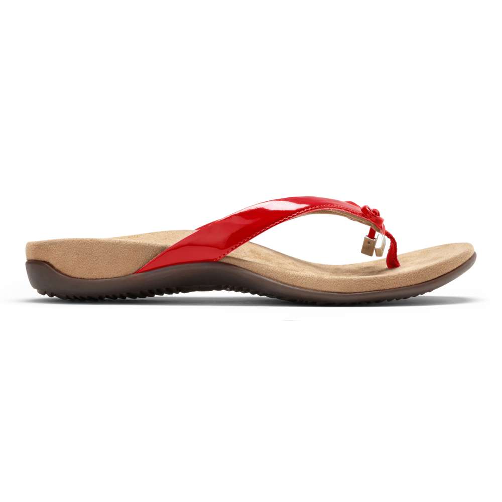 Bella Toe Post Sandal - Red Patent - Image 2