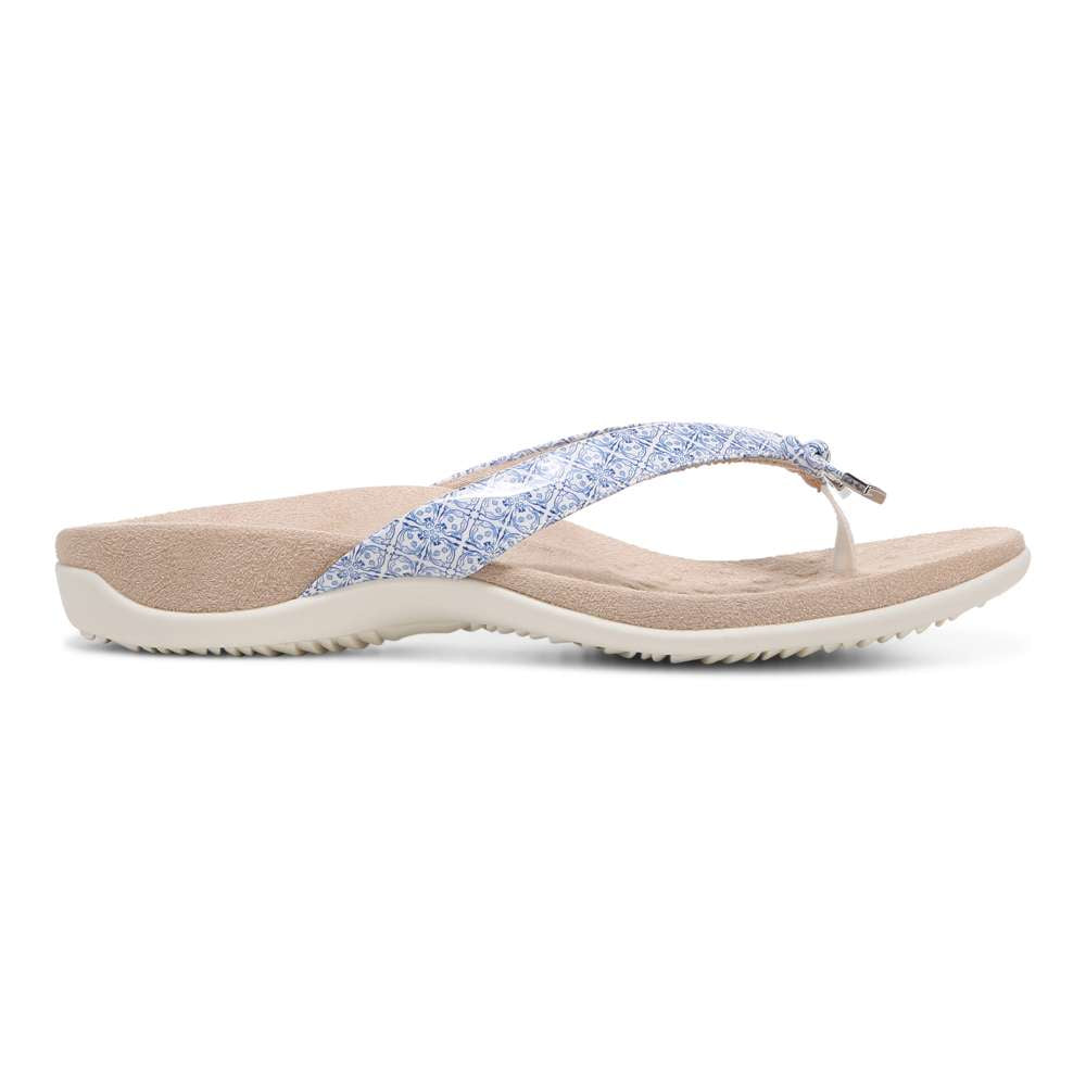Bella Toe Post Sandal - White Tile - Image 2