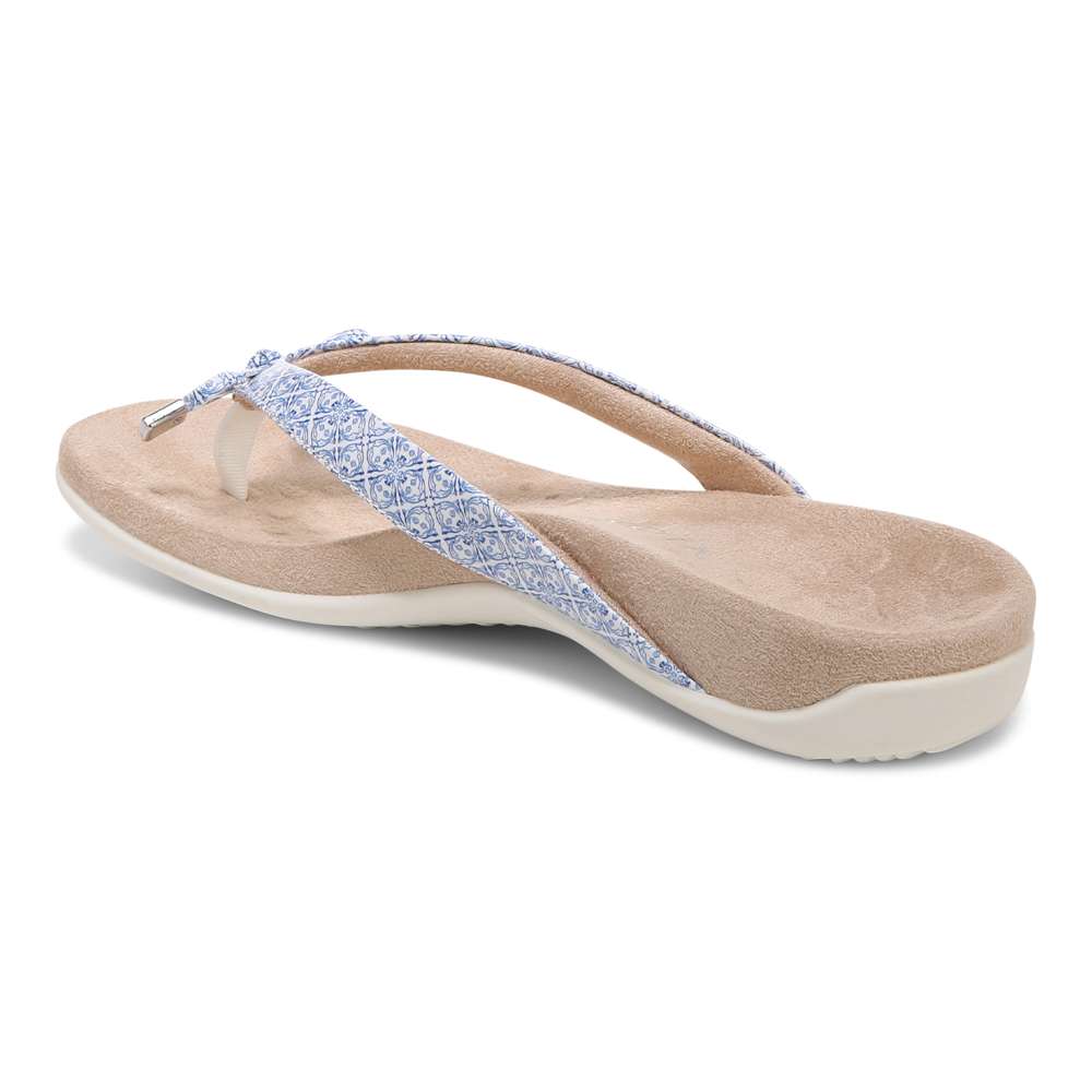 Bella Toe Post Sandal - White Tile - Image 6