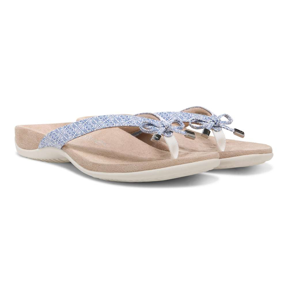 Bella Toe Post Sandal - White Tile - Image 7
