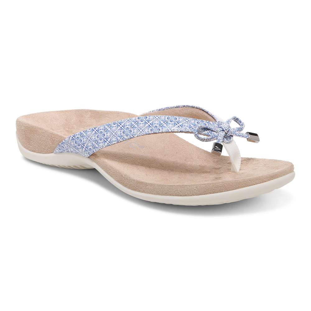 Bella Toe Post Sandal - White Tile - Image 9