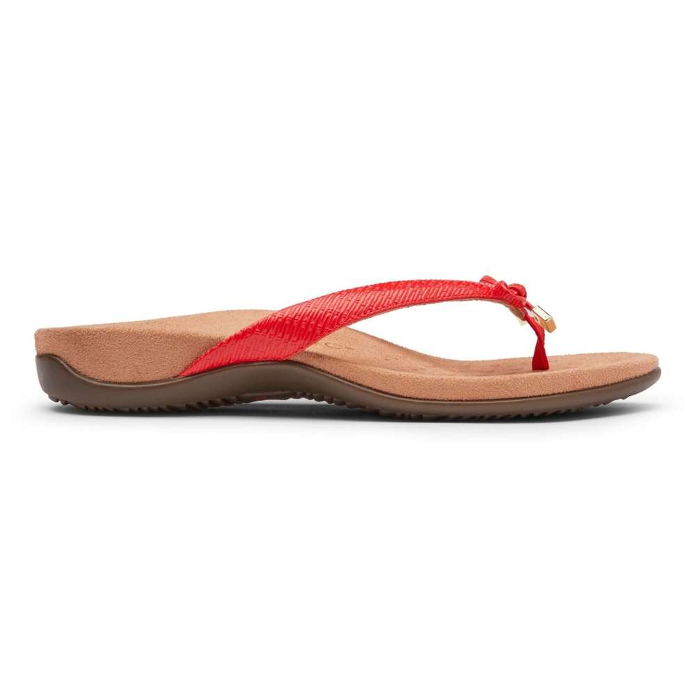 Bella Toe Post Sandal - Cherry Woven - Image 2