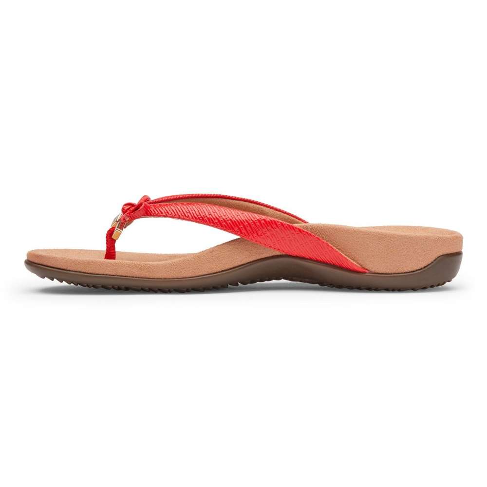Bella Toe Post Sandal - Cherry Woven - Image 3