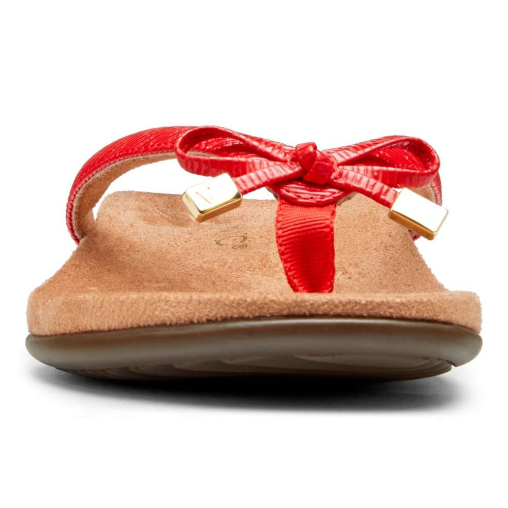 Bella Toe Post Sandal - Cherry Woven - Image 4
