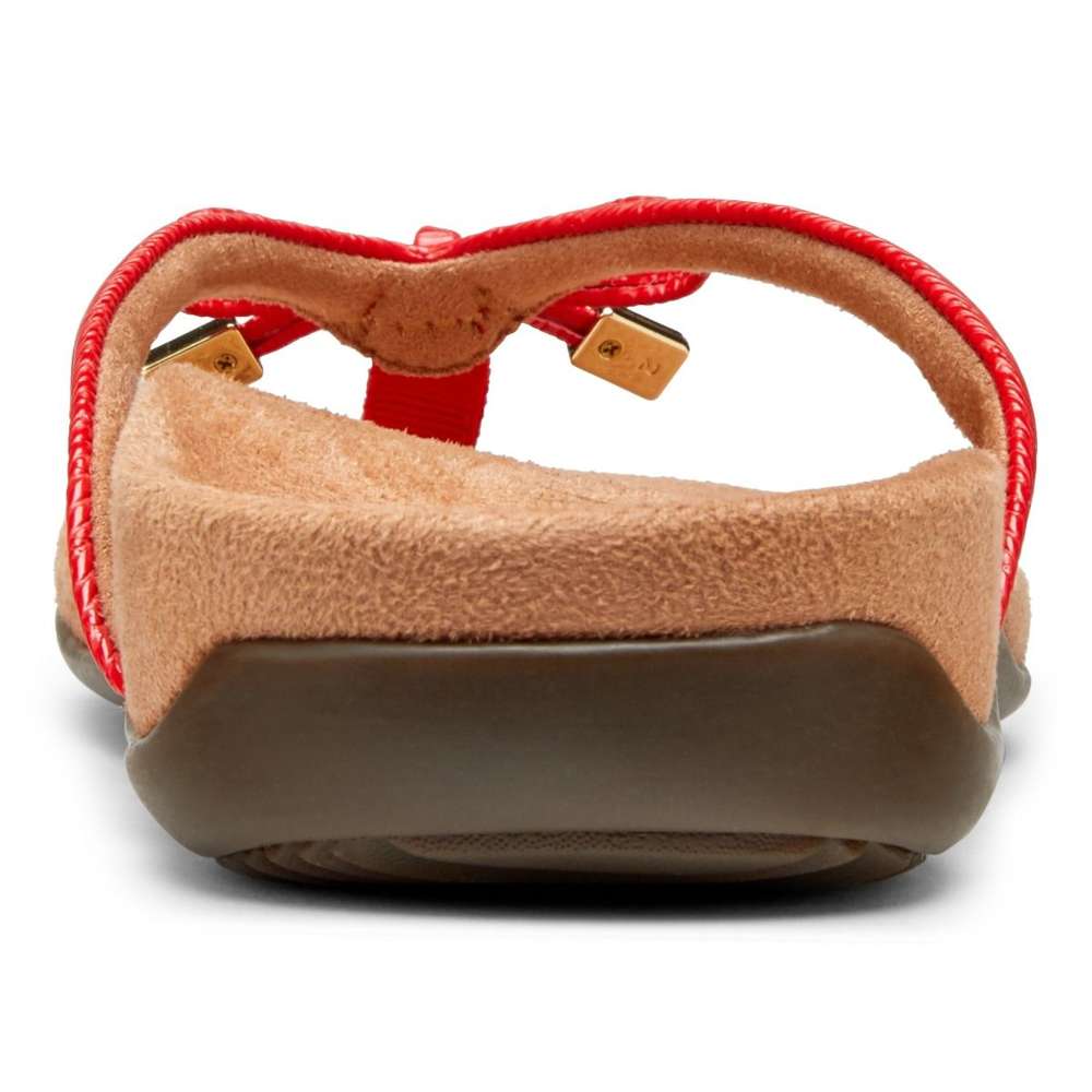 Bella Toe Post Sandal - Cherry Woven - Image 5