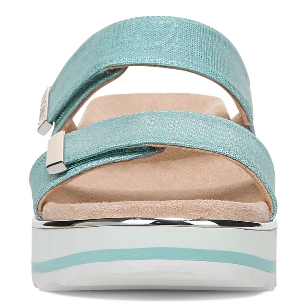 Brandie Flatform Slide - Aqua Metallic - Image 5