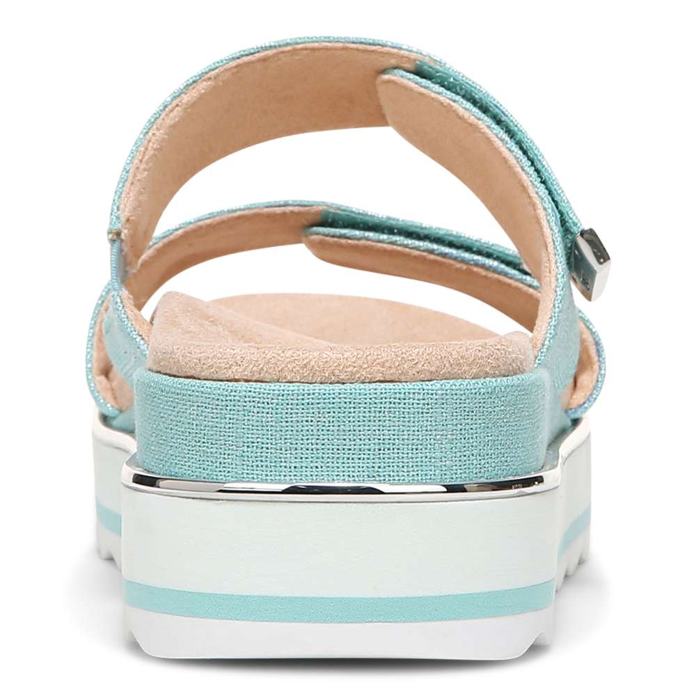 Brandie Flatform Slide - Aqua Metallic - Image 9