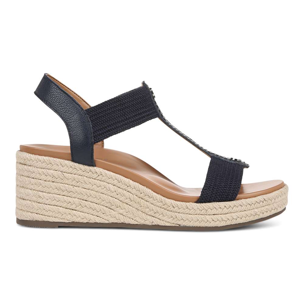 Calera Wedge - Navy Leather - Image 2