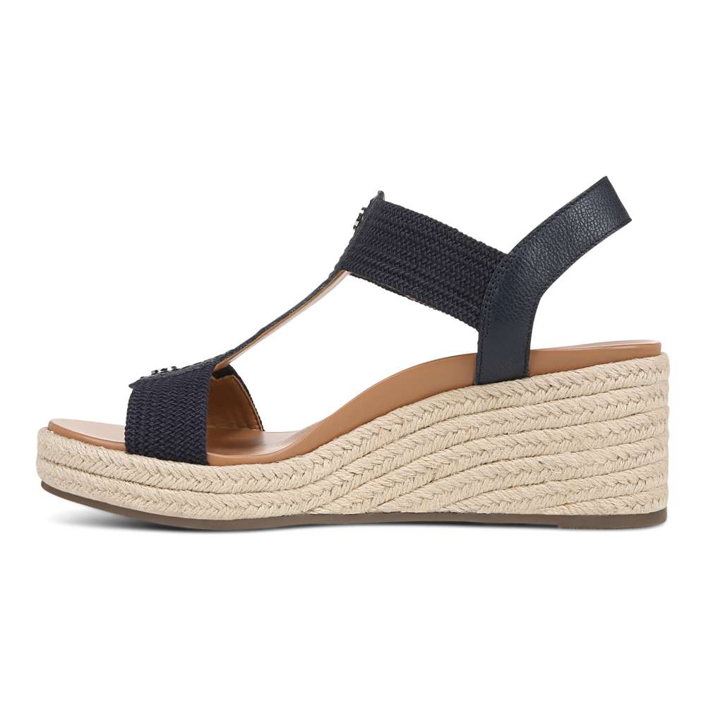 Calera Wedge - Navy Leather - Image 3