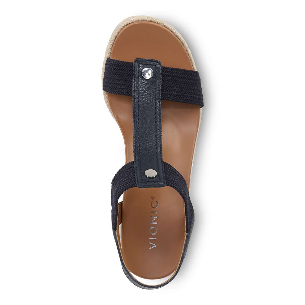 Calera Wedge - Navy Leather - Image 4