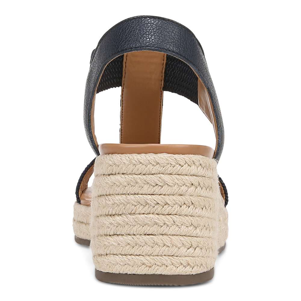 Calera Wedge - Navy Leather - Image 10