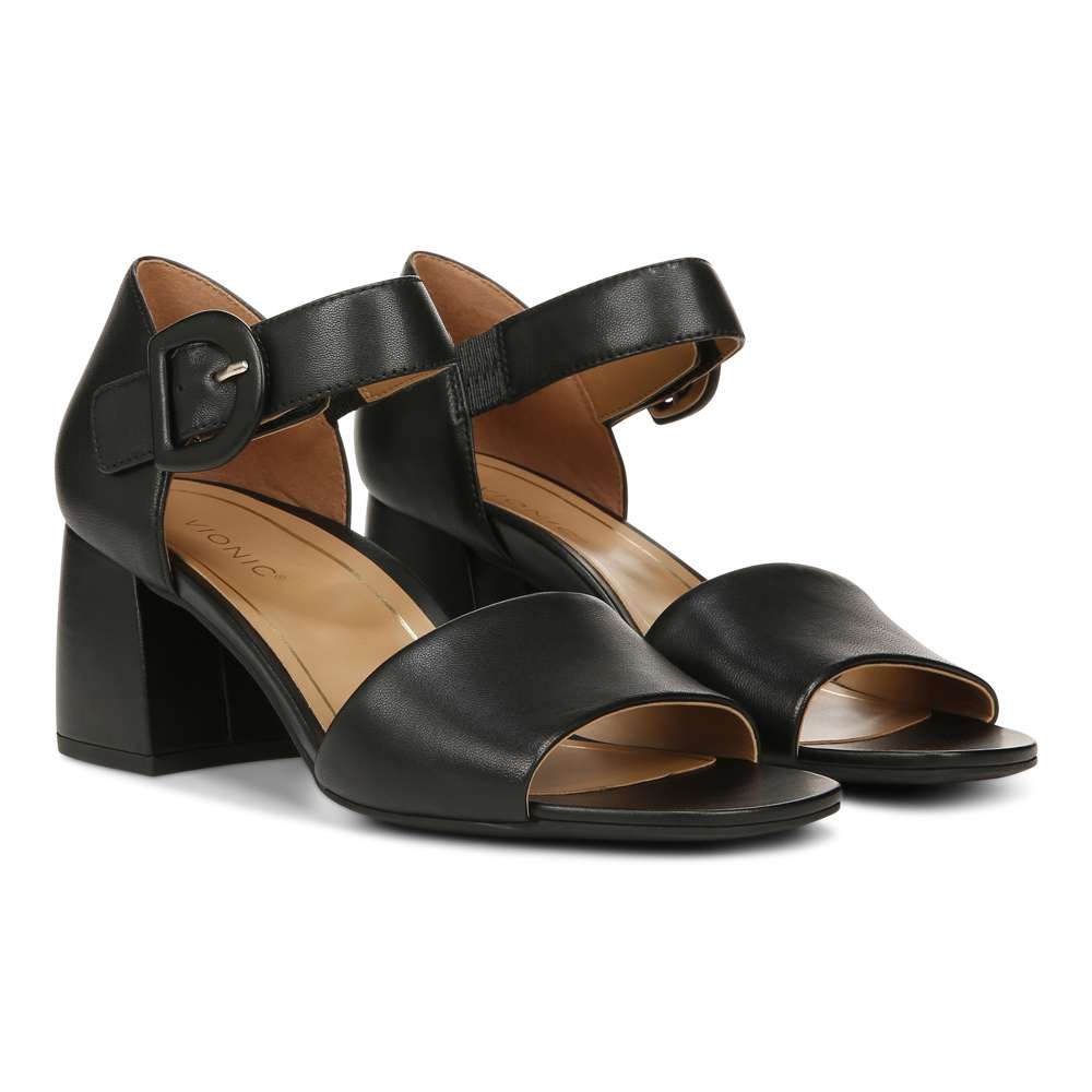 Chardonnay Heeled Sandal - Black - Image 8