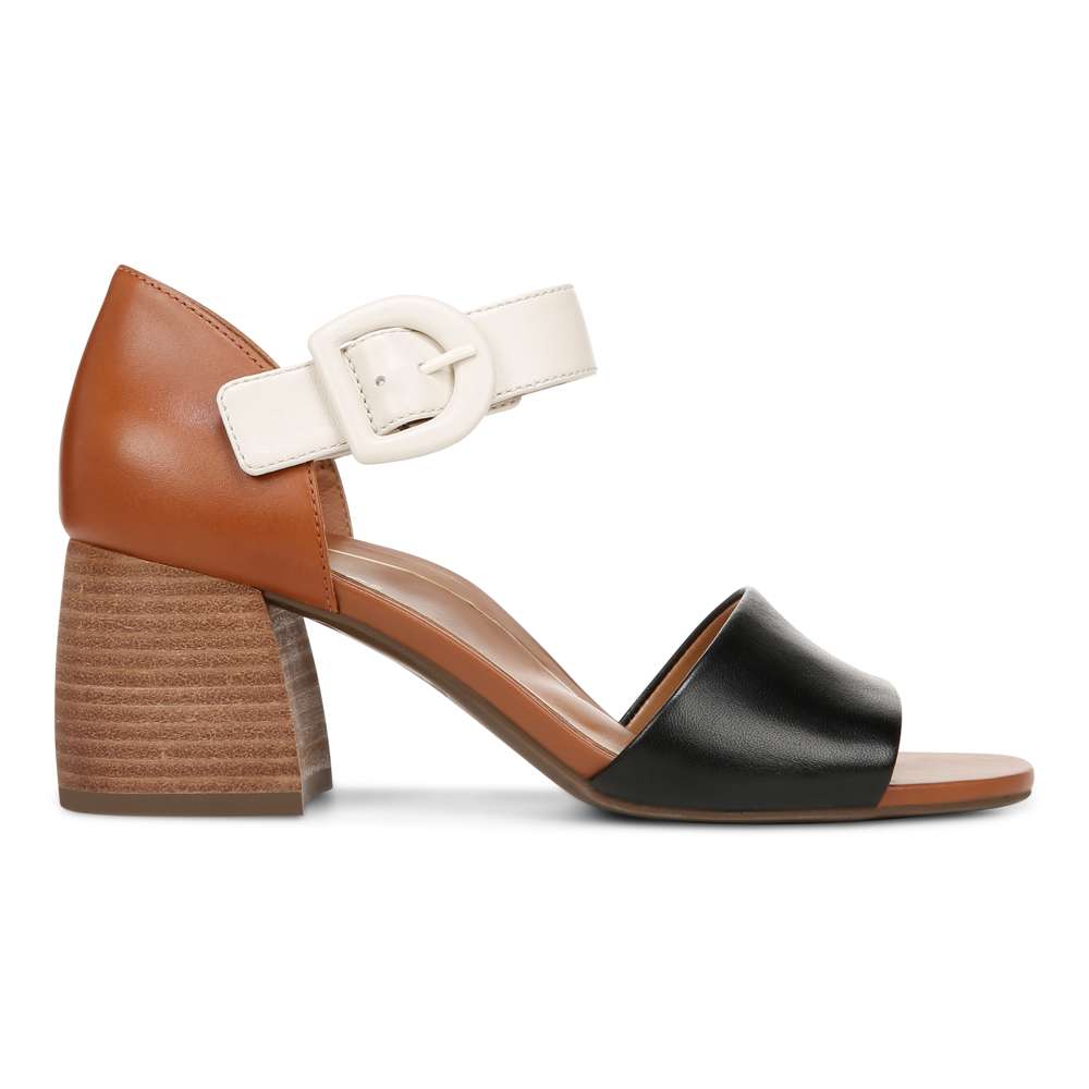 Chardonnay Heeled Sandal - Tan/Black/Cream - Image 2