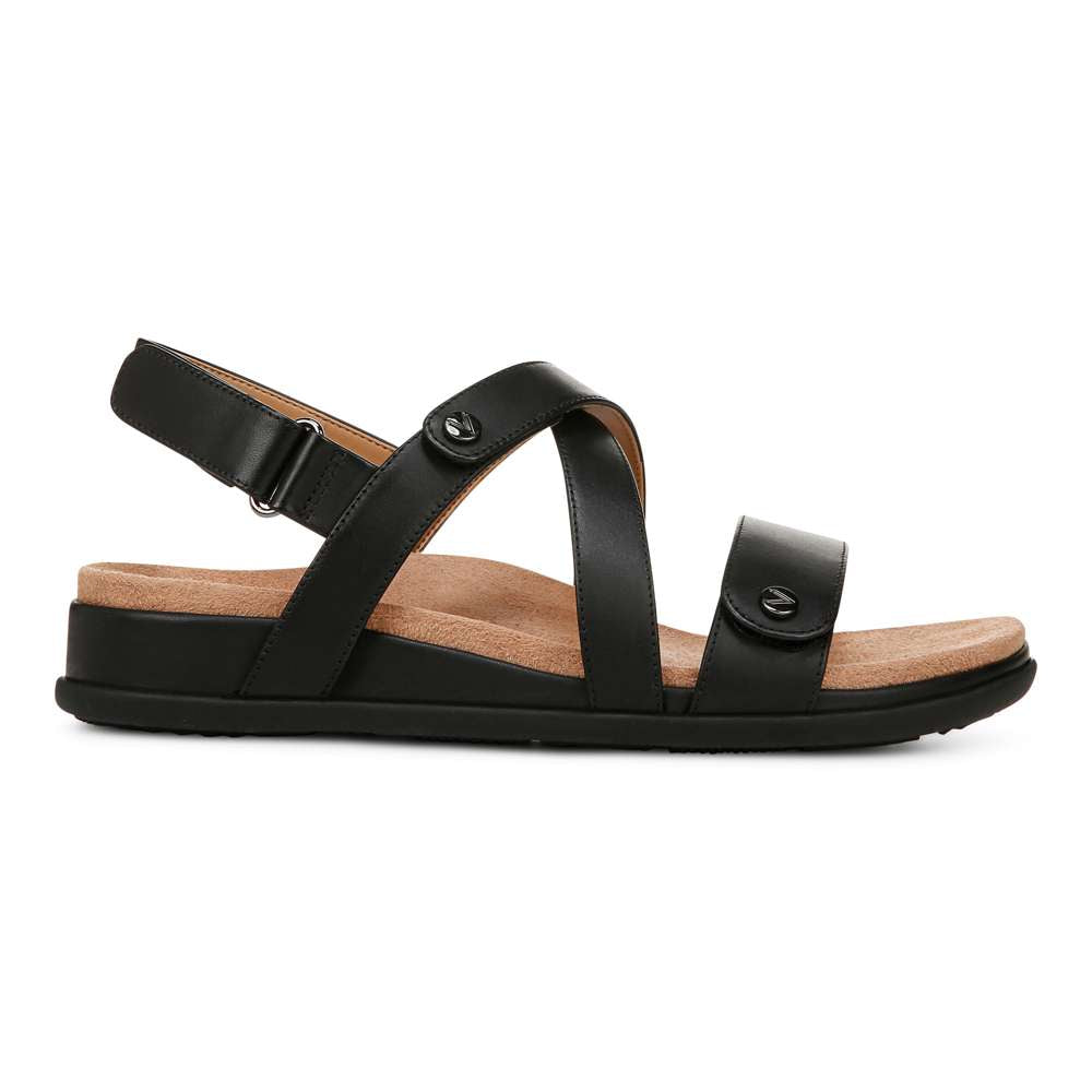 Cypress Back Strap Sandal - Black Leather - Image 2