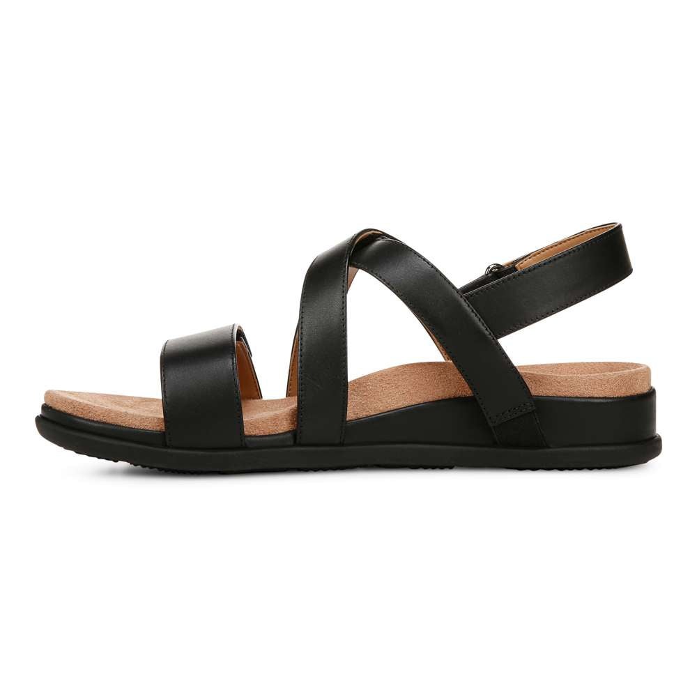 Cypress Back Strap Sandal - Black Leather - Image 3