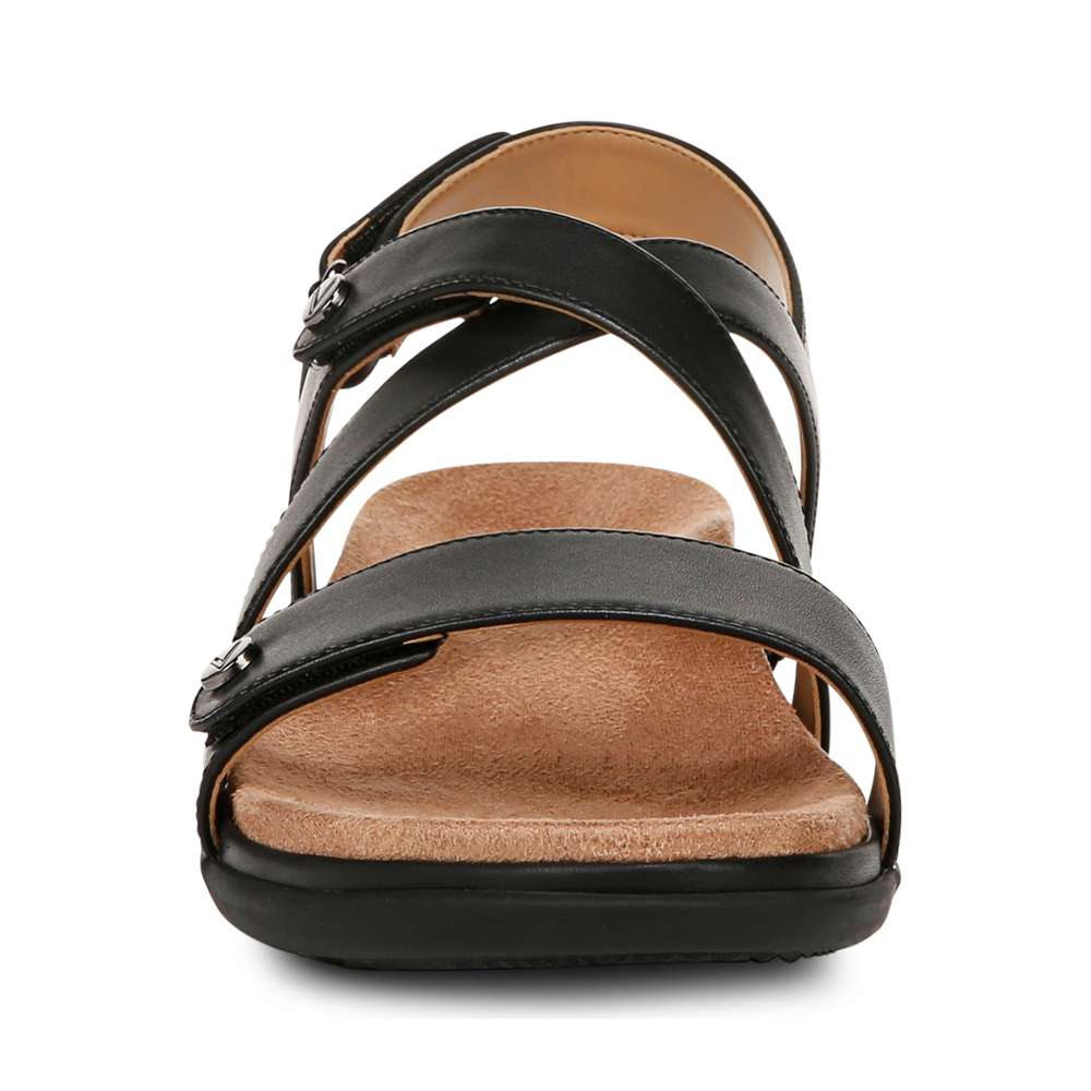 Cypress Back Strap Sandal - Black Leather - Image 5