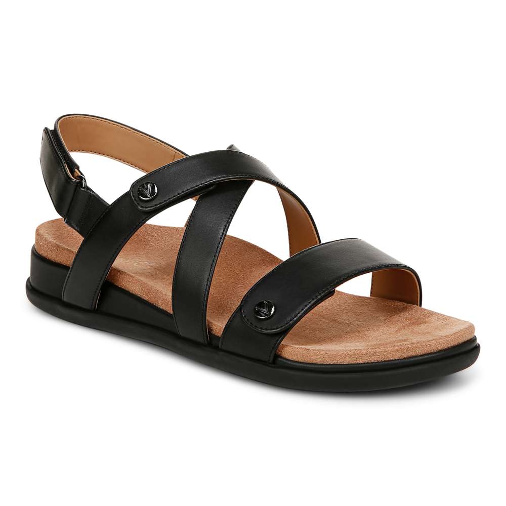 Cypress Back Strap Sandal - Black Leather - Image 10
