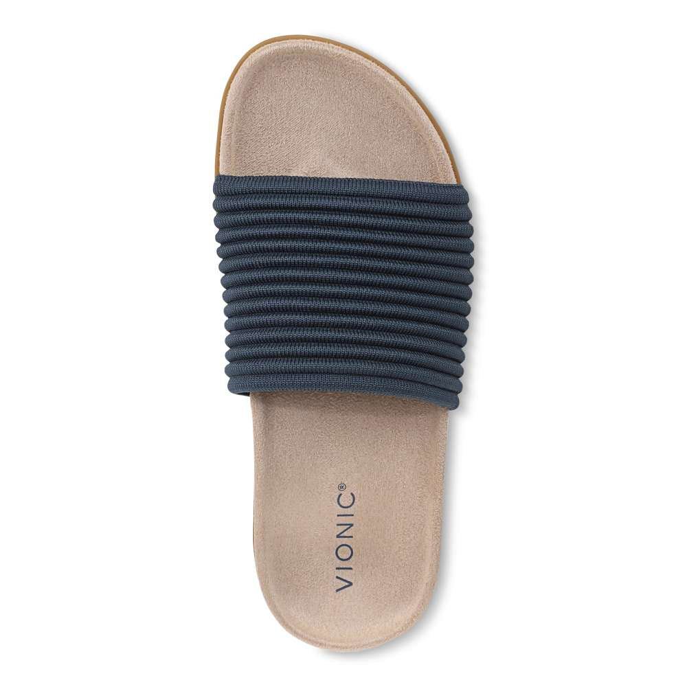 Evie Knit Slide - Dark Denim - Image 4