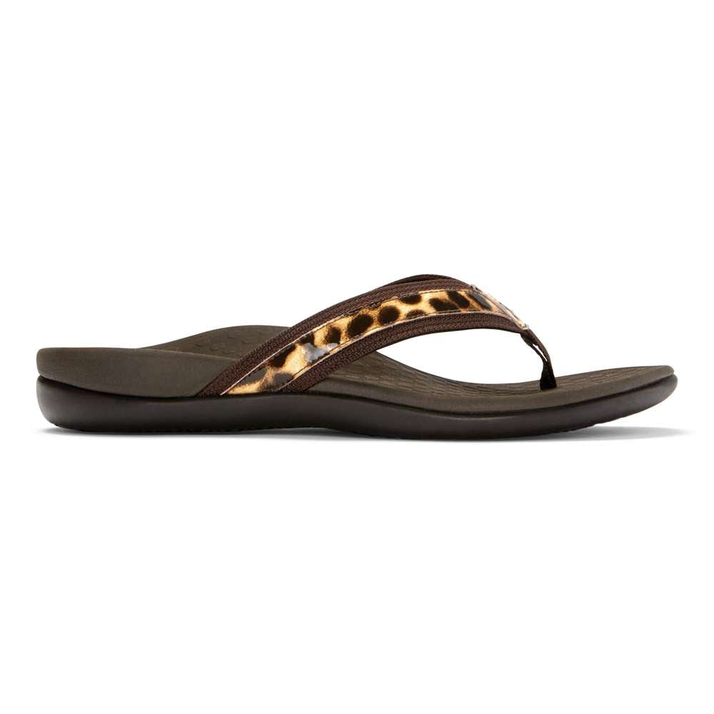 Islander Toe Post Sandal - Brown Leopard - Image 2