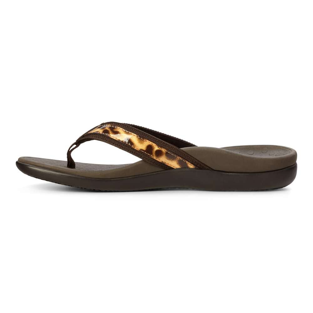 Islander Toe Post Sandal - Brown Leopard - Image 3