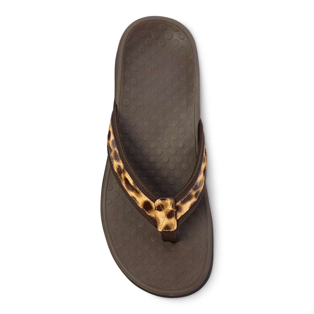 Islander Toe Post Sandal - Brown Leopard - Image 4