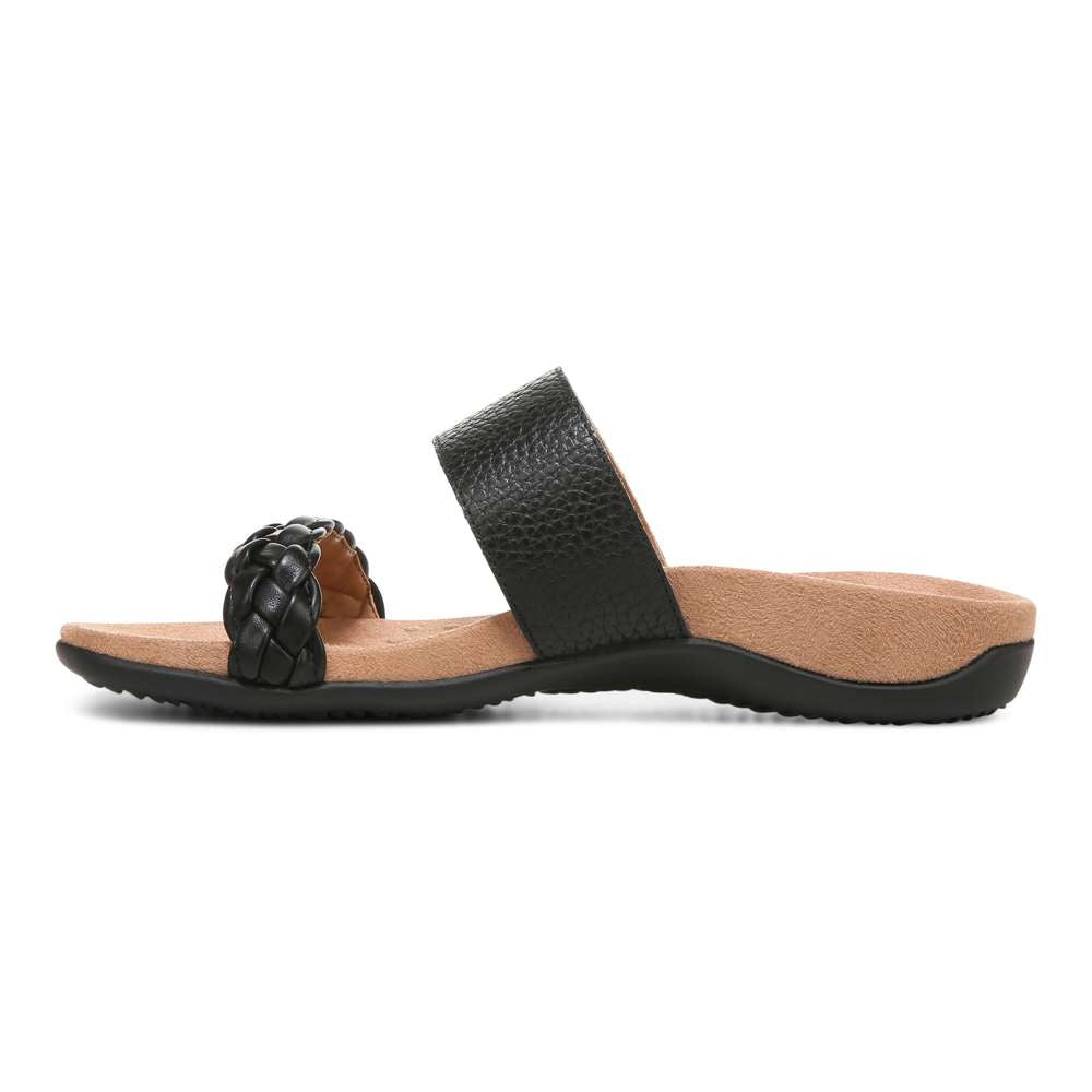 Jeanne Slide - Black Leather - Image 3