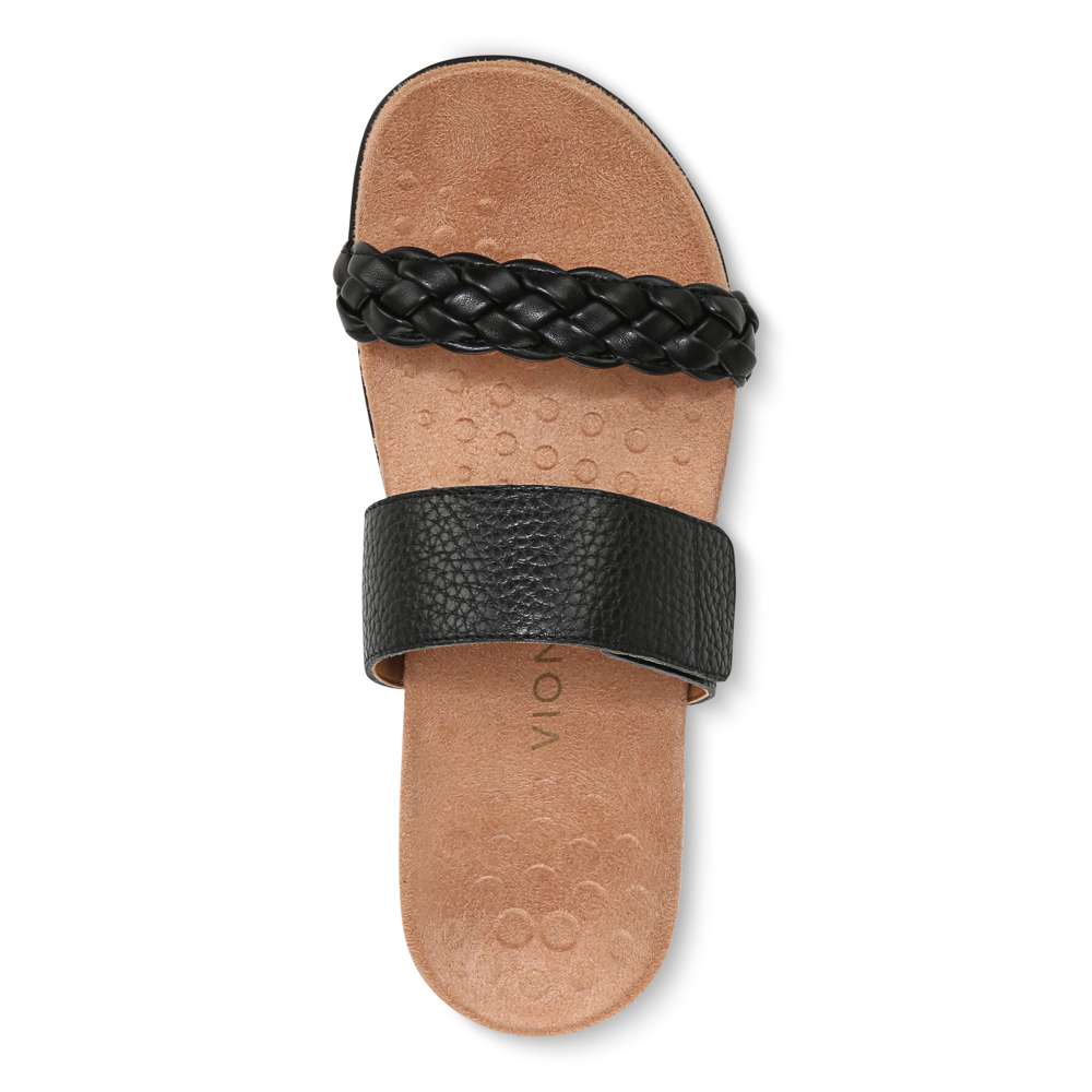 Jeanne Slide - Black Leather - Image 4