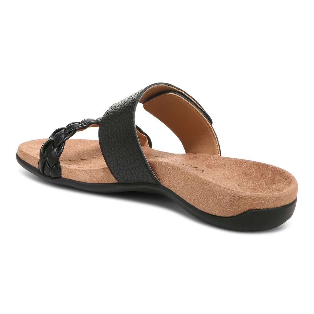 Jeanne Slide - Black Leather - Image 6