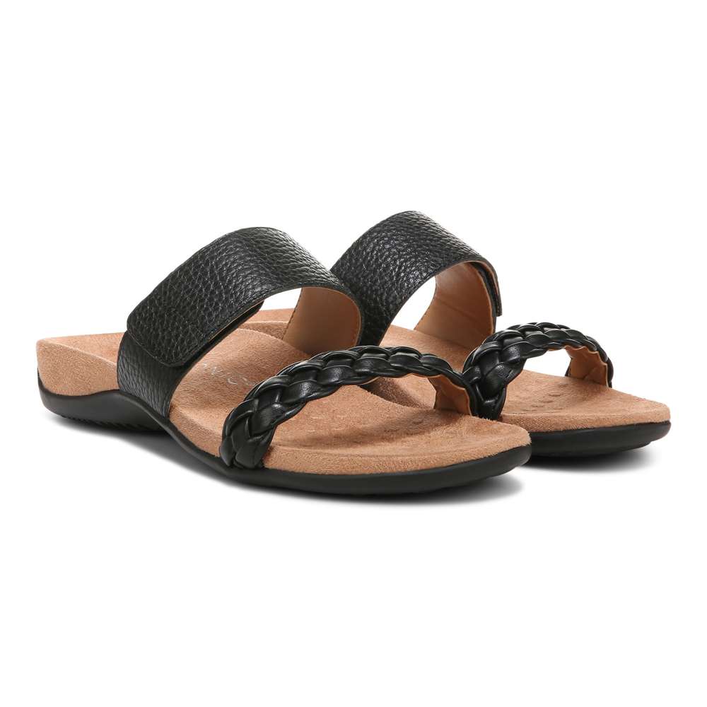 Jeanne Slide - Black Leather - Image 7