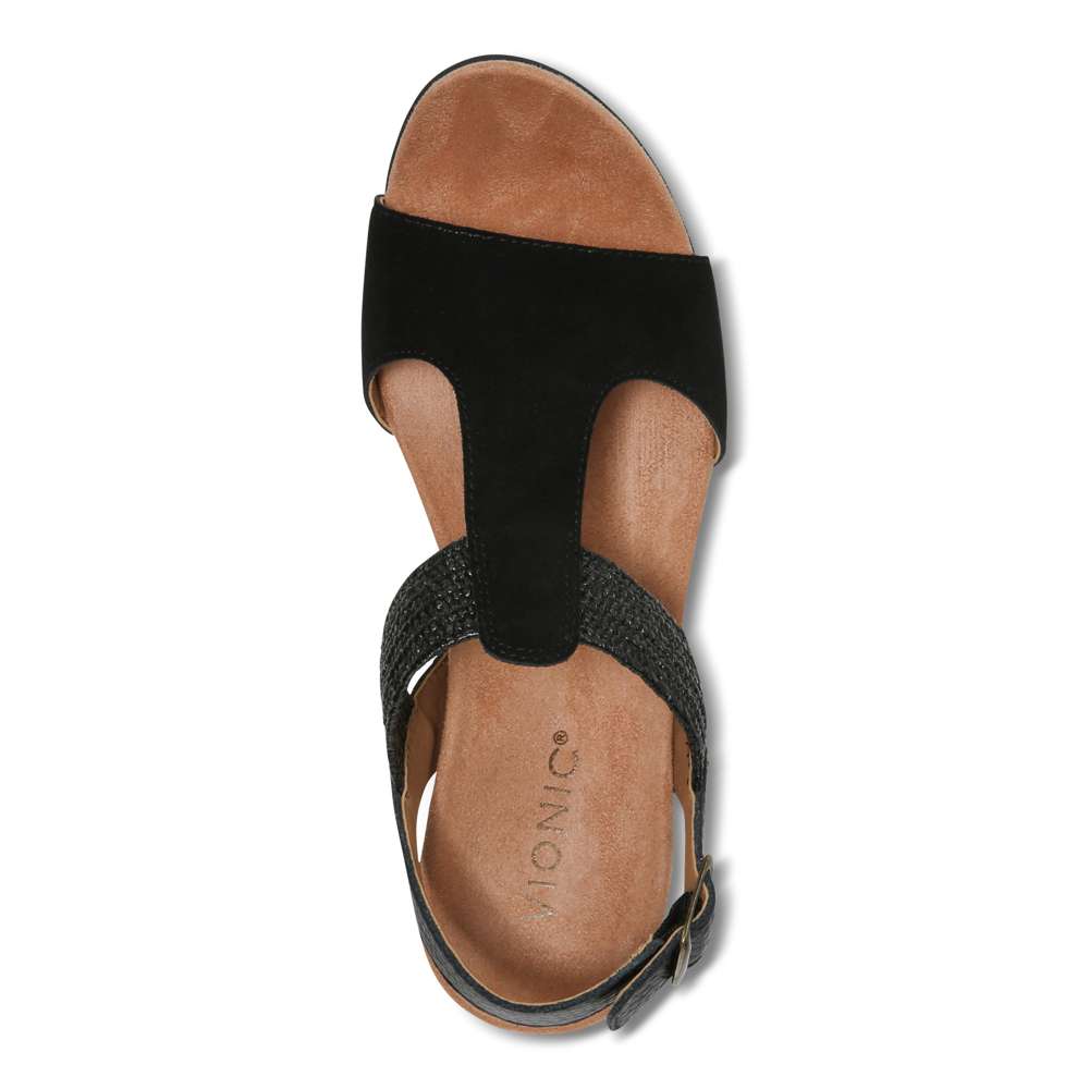 Kaytie Wedge Sandal - Black - Image 4